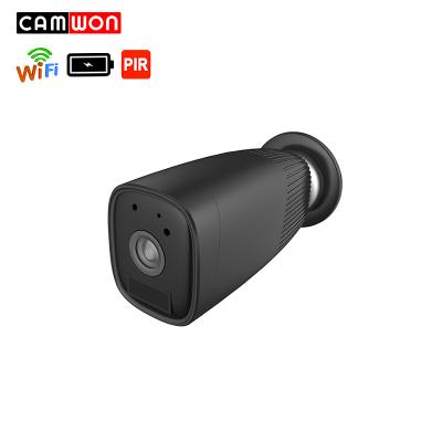 China NIGHT VISION Camwon 1080P Black Battery PIR WiFi Security Camera Rechargeable Battery WiFi Camera for 365 Days for sale