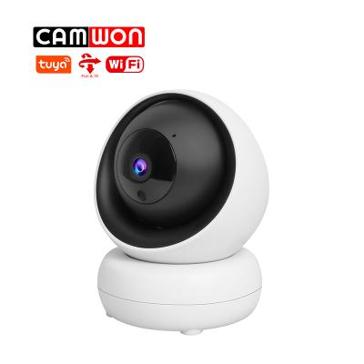 China Camwon Tuya Smart WiFi Siren Auto Tracking Camera Alexa Google Pet Baby Monitoring IP Mini PTZ Camera 1080P Built-in Indoor Camera for sale