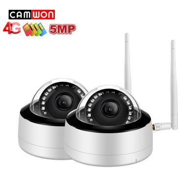 China Outdoor 4G NIGHT VISION Camwon Camhi APP 5Mp 4G CCTV Camera IR Night Vision TF Card Slot Dome Security Camera Waterproof for sale