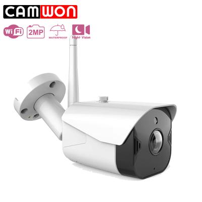 China NIGHT VISION Camwon 1080P Outdoor Bullet IP Camera with Sound Support P2P Two Way Cloud Storage Wired Connection WIFI Video Surveillance for sale