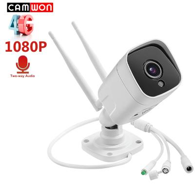 China Camwon Camhi 4G 2Mp LTE SIM Card Built-in Bullet CCTV Siren Outdoor Waterproof 4G Security Spy Camera for sale