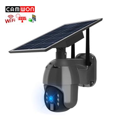 China Camwon 1080P Camera NIGHT VISION Cloud Storage WiFi Solar Panel Wireless Two Way Audio Battery Outdoor PTZ Camera for sale