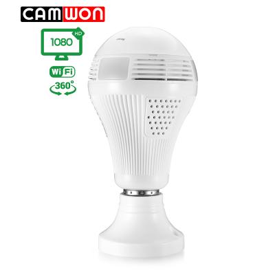 China CAMWON NIGHT VISION WiFi 1080P HD LED Bulb Camera Security Network Cam E27 Panoramic Wireless Spy Camera for sale