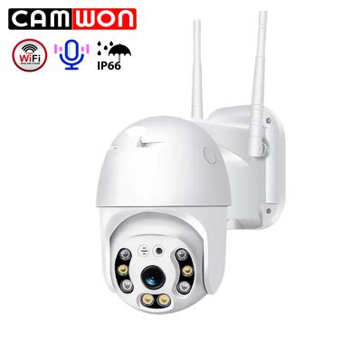 China Colorful Security Outdoor Surveillance PAN-TILT Camwon 3MP Wifi CCTV Camera Dome Wireless IP Camera In Night for sale