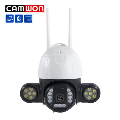 China Camwon HD 3Mp NIGHT VISION Humanoid Tracking Outdoor Pan Tilt Wifi Floodlight Security Camera for Garden Farms for sale