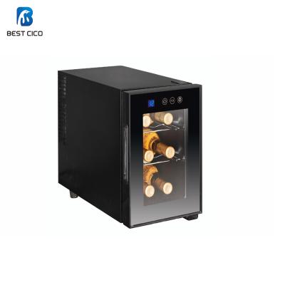 China COMPRESSOR 16L Mini Portable Thermoelectric Wine Cellar Wine Cooler with Digital for sale