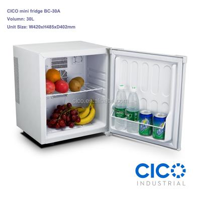 China CICO 30L Fridge Mini Fridge Thermoelectric Minibar Eco Friendly Hotel Minibar Fridge for sale