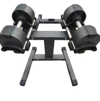 China 2022 New Style American Silver Free Gym Dumbbell Weights 5-in-1 Rubber Adjustable Freestanding Plates and Racks for Weightlifting for sale