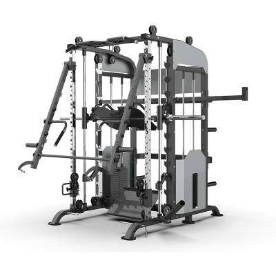 China Hotel Smith Machine Commercial Multi Functional Cable Crossover Trainer Power Rack for sale