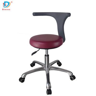 China Modern New Design Stainless Steel Height Adjustable Doctor Stool Medical Salon Chair With Backrest for sale