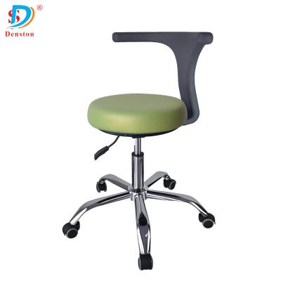 China Metal Hospital Furniture Doctor Stool / Lounge Chair Stool With Backrest And Wheels for sale