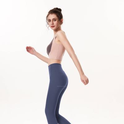 China Tiktok Waist Tight Hollow Waist Leggings Women Fitness Breathable Seamless Compression Wear Yoga Pants Custom Gym Leggings With Fleece for sale