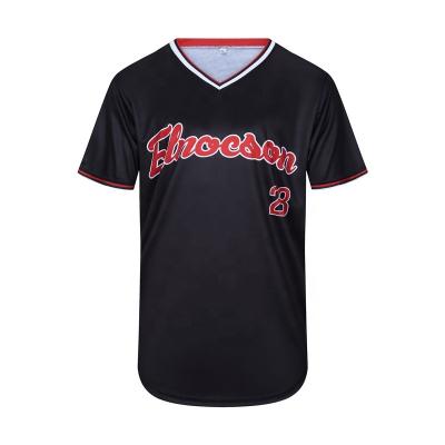 China Wholesale Breathable Custom Wear Sublimation Polyester Team Baseball Tank Top Neck Baseball Uniform T-Shirt for sale