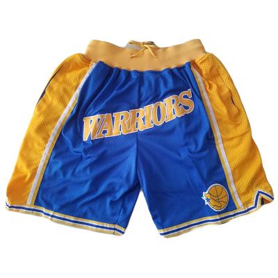 China 2022 New Arrival Wholesale Antibacterial Diverse Warriors Men's Basketball Pants Black White Yellow Blue for sale