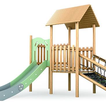 China As you request 2020 Hot Smallest Quality Kids Playground Solid Wood Structure for sale