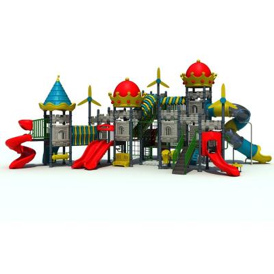 China As Your Demand KAIQI Group Castle Series Large Outdoor Preschool Playground Equipment With Tube Slide for sale