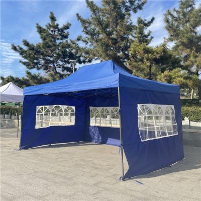 China 3m*3m Garden Gazebo Outdoor Pop Up Tent Garden Gazebo With Side Wall Folding Tent Gazebos for sale