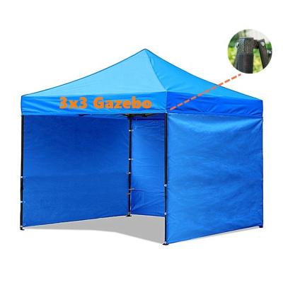 China 3x3m Canopy Gazebo Tent Outdoor 10x10 Pop Up Folding Tent With Side Walls for sale