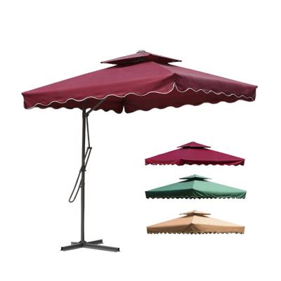 中国 Square Folding Garden Patio Umbrella Outdoor Banana  Garden  Umbrella With base 販売のため