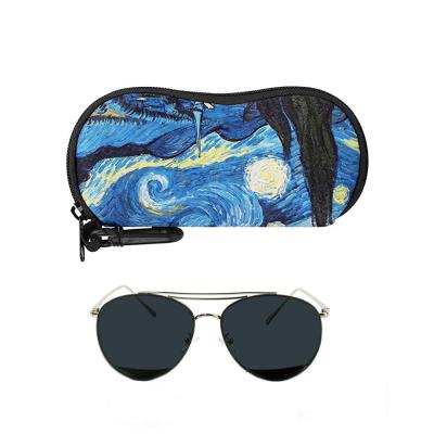 China Wholesale Price Scratch Resistant Sunglasses Light Up Ultra Zipper Eyeglass Case With Belt Clip, Estuche Gafas De Sol Eyeglass Cases for sale