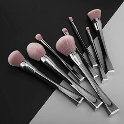 China Angular Blush Luxspire 8PCS Professional Makeup Brush Make Up Brush Handle Electroplating Powder Blush Lip Foundation Face for sale