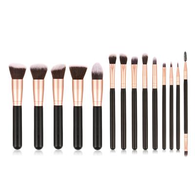 China Luxury Makeup Brush Set, Professional Success 14PCS Makeup Brushes Custom Logo, Premium Fiber Softwood Handle Luxury Makeup Brushes for sale