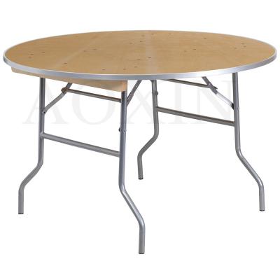 China Plywood Foldable Round Table for sale