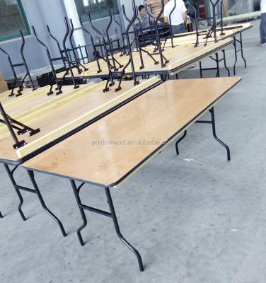 China PANEL Wood Trestle Table for sale