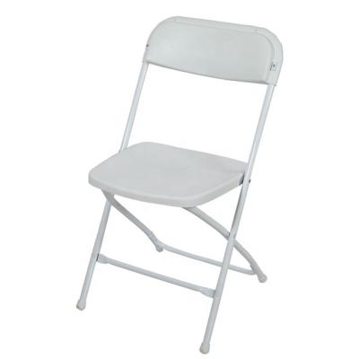 China Modern factory direct plastic folding chair poly fold and steel chair for sale