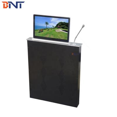 China LCD TV Lift 17.3 Inch Desktop Flush Mount Motorized Monitor Lift Mechanism Integrate With Microphone Working Together Type for sale