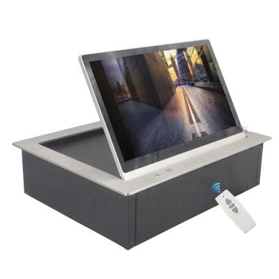 China Intelligent Electric Presentation Conference System Flip Up Monitor Elevator Mechanism With 15.6 Inch Touch Screen for sale