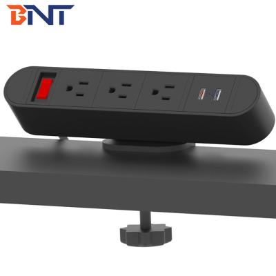 China Office Table Top Commercial Electric US Power Clip On Table Mount Socket Outlet for sale