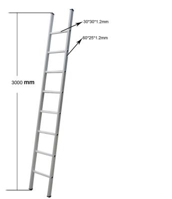 China 3M Aluminum Single Scaffolding Ladder Insulation Ladders for sale