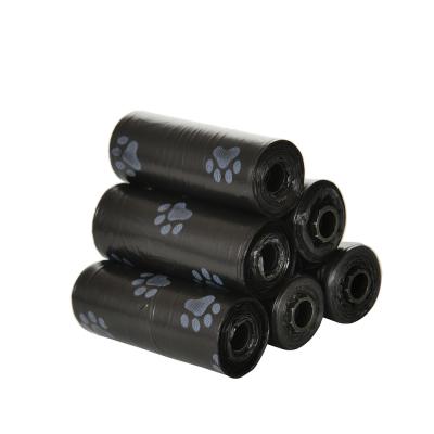 China Sustainable Pet Transer Supply 1Rolls 15pcs Printing Cat Dog Poop Bags Outdoor Home Refill Clean Waste Bag for sale