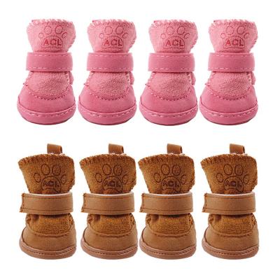 China Durable Classic Dog Shoes Warm Winter Pet Shoes For Small Dogs Cats Puppy Pet Snow Boots Anti-Slip Chihuahua Yorkie Supplies Pet Product for sale