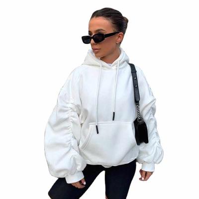 China Others Womens Solid Drawstring Long Sleeve Hoodies Pullover Women's Hoodies Women's Oversized Clothing for sale