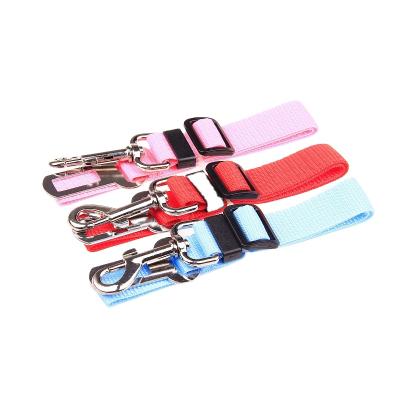 China Wholesale Nylon Quick Release Pet Safety Car Seat Belt For Dogs Pet Cat Vehicle Leash Harness Dog Adjustable Seat Belt for sale