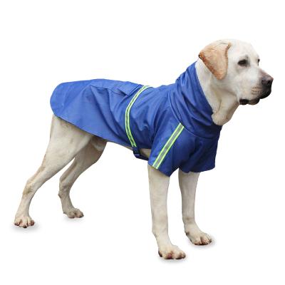 China Sinheo Reflective Pet Water Proof Clothes Poncho Hoodies Strip Reflective Large Dog Rain Jacket Lightweight Dog Rain Coat for sale