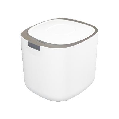 China White Rounded Plastic Auto Bowls Viable Height Adjustable Pet Feeder for sale