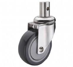 China Stainless Steel PU Caster Round stem for sale