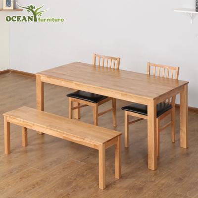 China Solid Wood Custom modern furniture dining room table chairs oak wood dinning table set for sale