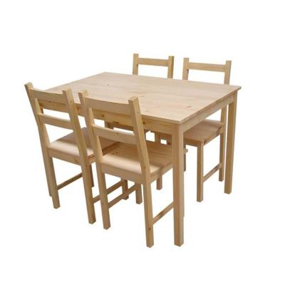 China Solid Wood Wholesale custom pine wood dinning table and chair furniture dinner table set for sale