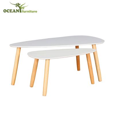 China Hot Selling Solid Wood Living Room Table Durable Modern Wooden Coffee Table for sale