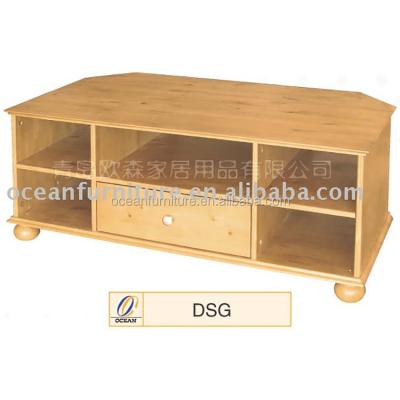 China Modern Design Living Room TV Table Furniture Wooden Solid Wood TV Stand for sale