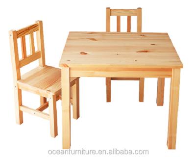 China Pine table and wooden chair disassembly set for kids for sale