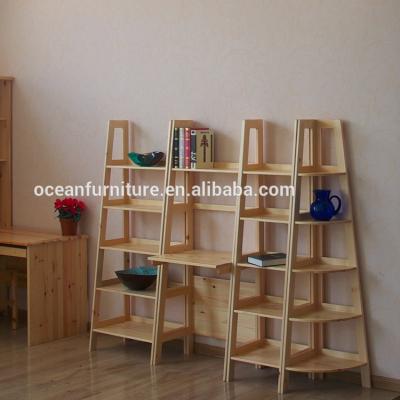 China Pine Wood Living Room Furniture Solid Wood Portable Modern Book Shelves for sale