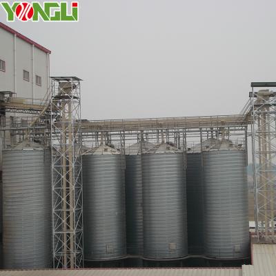 China Steel Plant Feed Machinery Grain Storage Silo With Drying System for sale