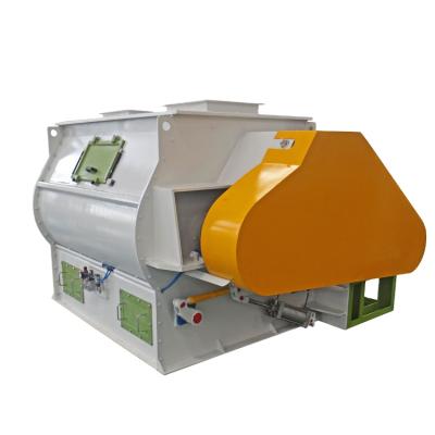 China Premix Feed Cylinder CE Proved Animal Feed Double-Axles Paddle Mixer for sale