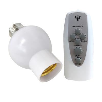 China Lamp Holder Dimmable E27 Socket 220V Auto Wireless Remote Control LED Bulb Night Light With Timer for sale