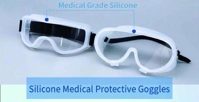 China New Model Antifog Visor Vented Safety Silicone Protective Transparent Medical Goggles for sale